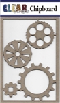 Cog Gears Chipboard Embellishments