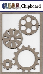 Cog Gears Chipboard Embellishments