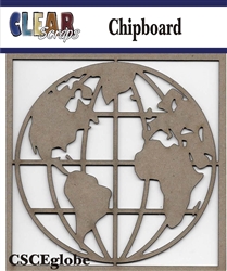 Globe Chipboard Embellishments