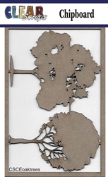 Oak Trees Chipboard Embellishments