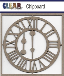 Roman Clock Chipboard Embellishments