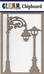 Street Lamps Chipboard Embellishments