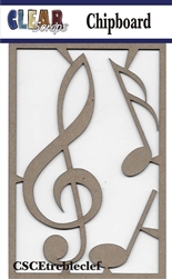 Treble Clef Chipboard Embellishments