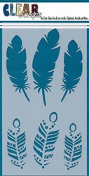 5 x 9 Feathers Layering Stencil