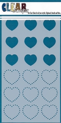 5 x 9 Hearts/dots Layering Stencil