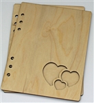 Hearts 6X8 Wood Album