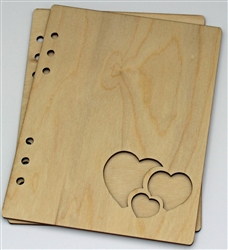 Hearts 6X8 Wood Album