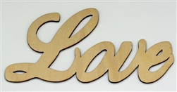 LOVE XL Script Wood Word