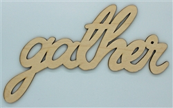 Gather XL Script Wood Word