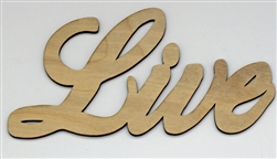 LIVE XL Script Wood Word