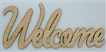 Welcome XL Script Wood Word