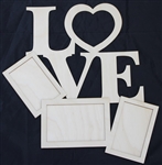 Love 1/8" Birch Wood Frame