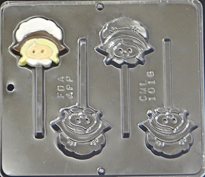 1016 Pilgrim Girl Lollipop Chocolate
Candy Mold