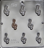 1335 G Clef Musical Note Bite Size Chocolate Candy Mold