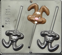 1813 Funny Rabbit Lollipop Chocolate Candy Mold