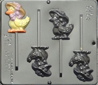 1816 Duck with Bonnet Pop Lollipop Chocolate Candy Mold