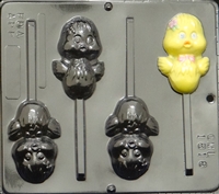 1818 Chickey Pop Lollipop Chocolate Candy Mold