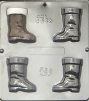 2005 Santa Boot Assembly Chocolate Candy Mold