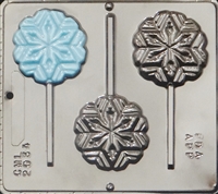 2034 Snowflake "Frozen" Lollipop Chocolate Candy Mold