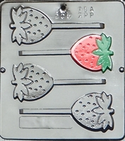 205 Strawberry Lollipop Chocolate Candy Mold