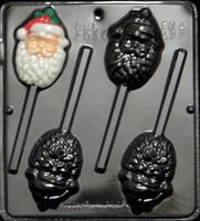 2050 Santa Face Lollipop Chocolate Candy Mold