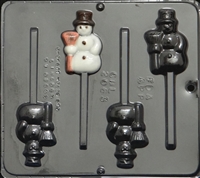 2063 Snowman Pop Lollipop Chocolate Candy Mold