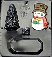 2125 Snowman, Tree & Gift Scene Assembly Chocolate Candy Mold