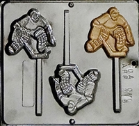 215 Hockey Player Pop Lollipop Chocolate Candy Mold