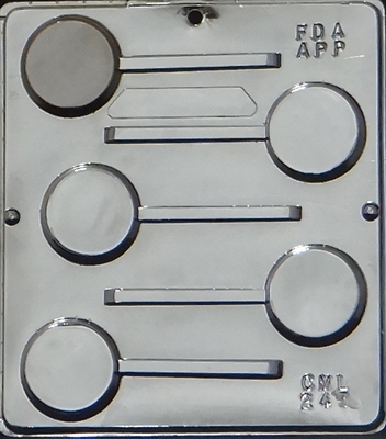 243 Plain Circle 2" Lollipop Chocolate Candy Mold