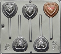 3001 Heart on Heart Lollipop Chocolate
Candy Mold