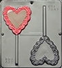 3041 Heart with Lace Trim Pop Lollipop
Chocolate Candy Mold