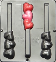 3053 Heart Pretzel Pop Lollipop Chocolate Candy Mold