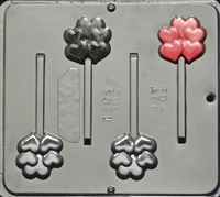 3061 Heart Cluster Pop Lollipop Chocolate Candy Mold