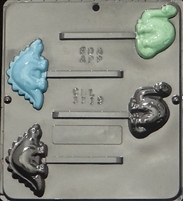 3319 Dinosaurs Lollipop Chocolate Candy Mold