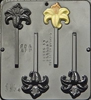 3334 Day Lily Lollipop Chocolate Candy Mold