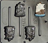 3377 Pirate Ship Lollipop Chocolate Candy Mold