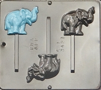 3421 Elephant Lollipop Chocolate Candy Mold