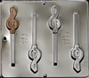 3441 G Clef Musical Lollipop Chocolate Candy Mold