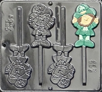 4007 Leprechaun Lollipop Chocolate Candy Mold