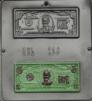 578 $5 Dollar Bill Chocolate Candy Mold