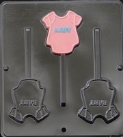 6601 "Baby" Onesie Lollipop Chocolate Candy Mold