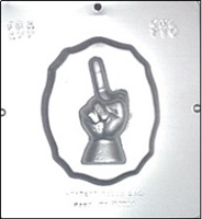 710 "Screw You" Middle Finger Plaque Chocolate Candy Mold