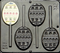 864 Flat Egg Decorative Lollipop Chocolate Candy Mold