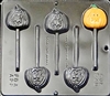 930 Pumpkin Jack O' Lantern Lollipop Chocolate Candy Mold