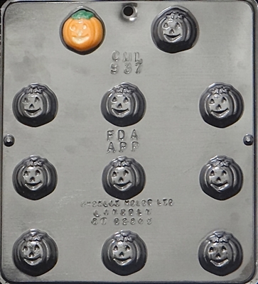 937 Pumpkin Face Chocolate Candy Mold