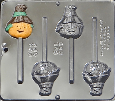 949 Scarecrow Face Pop Lollipop Chocolate Candy Mold