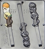 951 Pretzel Pop (Pumpkin, Ghost, Witch) Lollipop Chocolate Candy Mold