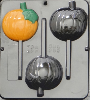 955 Pumpkin Lollipop Chocolate Candy Mold