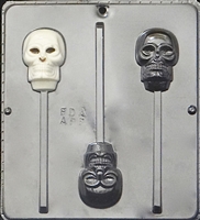 960 Skull Lollipop Chocolate Candy Mold