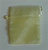 BA-50-11 Yellow Organza Sheer Pouch. Drawstring close 3" x 4"  Quantity 12